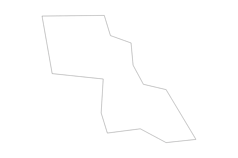 Outline map of Pasay Highly Urbanized City, Philippines with subdivision borders.