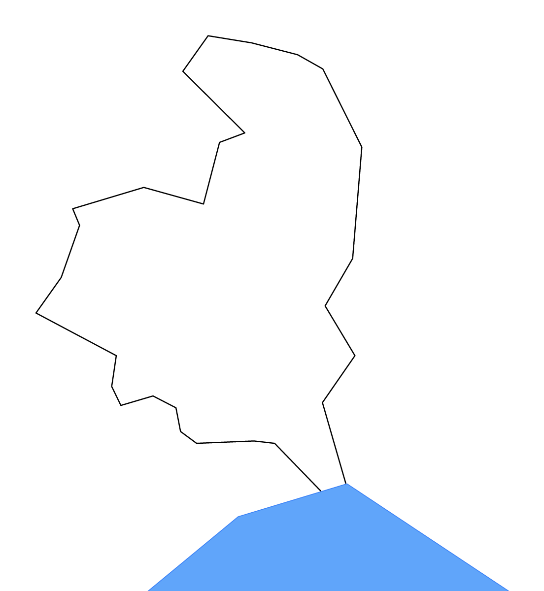 Carte de contour de Pasig, Philippines avec lacs.
