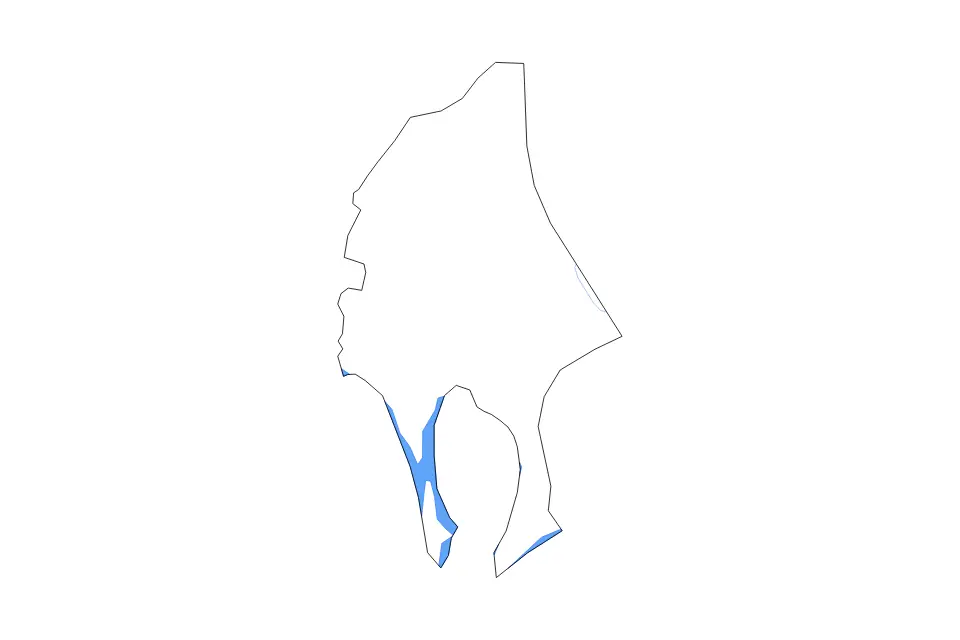 Outline map of Rizal, Philippines with subdivision borders and major lakes and rivers.