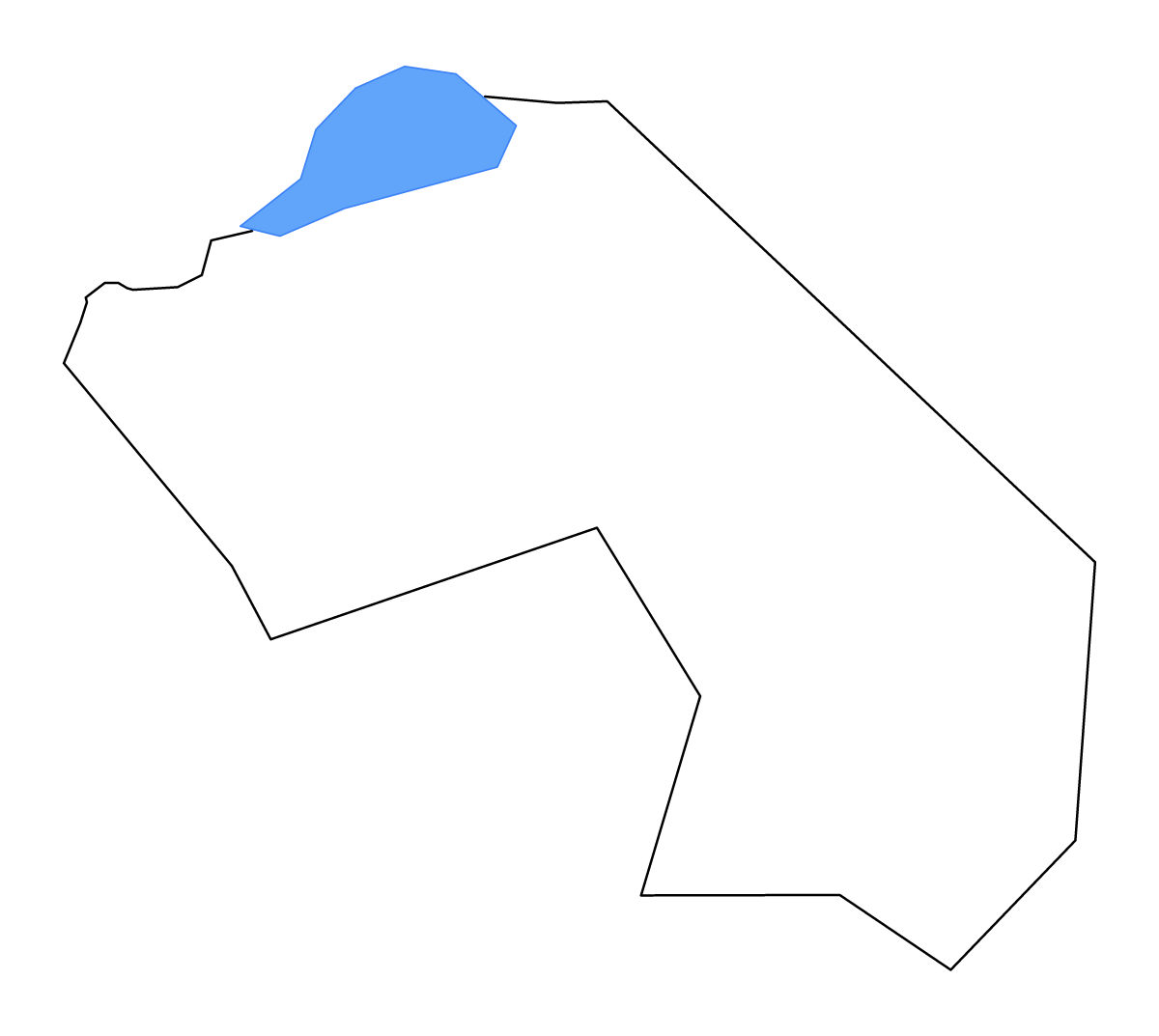Carte de contour de Santiago, Philippines avec lacs et rivières.