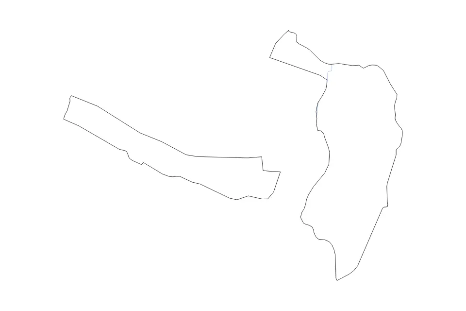 Outline map of Sarangani, Philippines with subdivision borders and rivers.