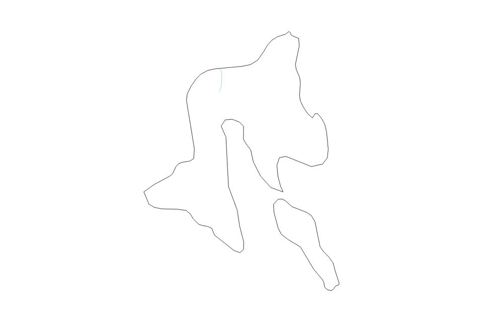 Outline map of Southern Leyte, Philippines with subdivision borders and rivers.