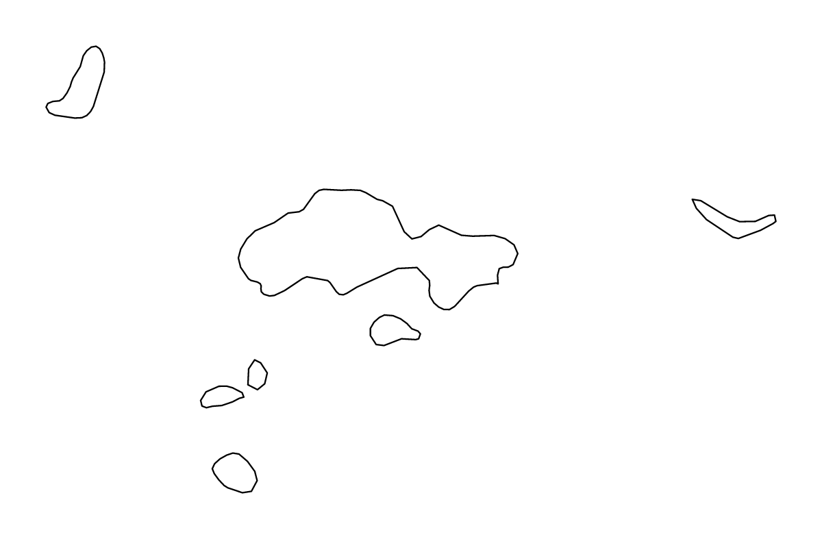 Mapa de contorno de Sulu, Philippines.