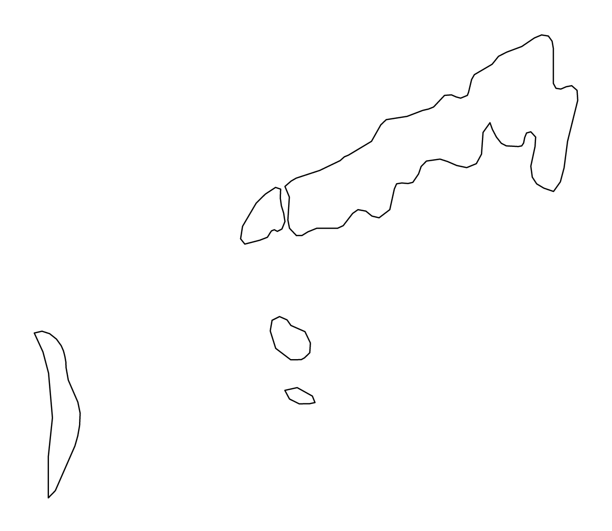 Carte de contour de Tawi-Tawi, Philippines.
