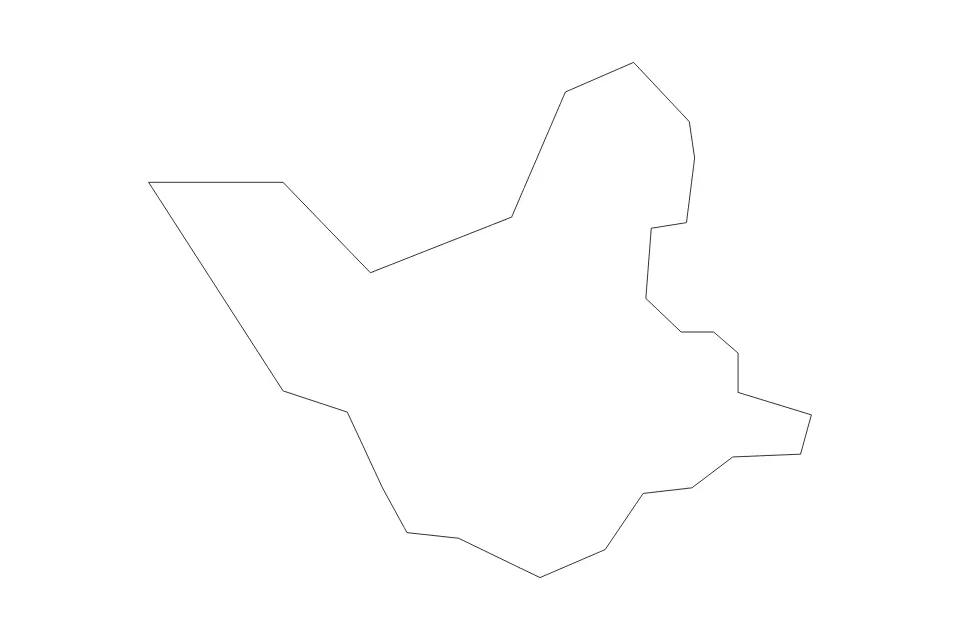 Outline map of Valenzuela City Highly Urbanized City, Philippines with subdivision borders.