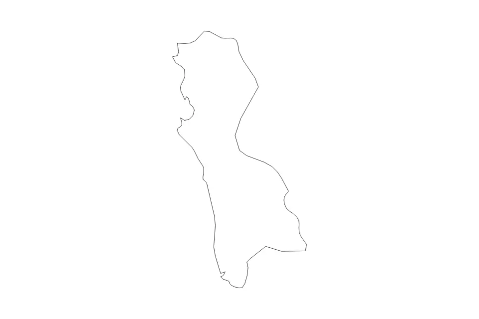 Mapa de Zambales, Philippines de tipo contorno para Asia, con contorno con límites limpios.