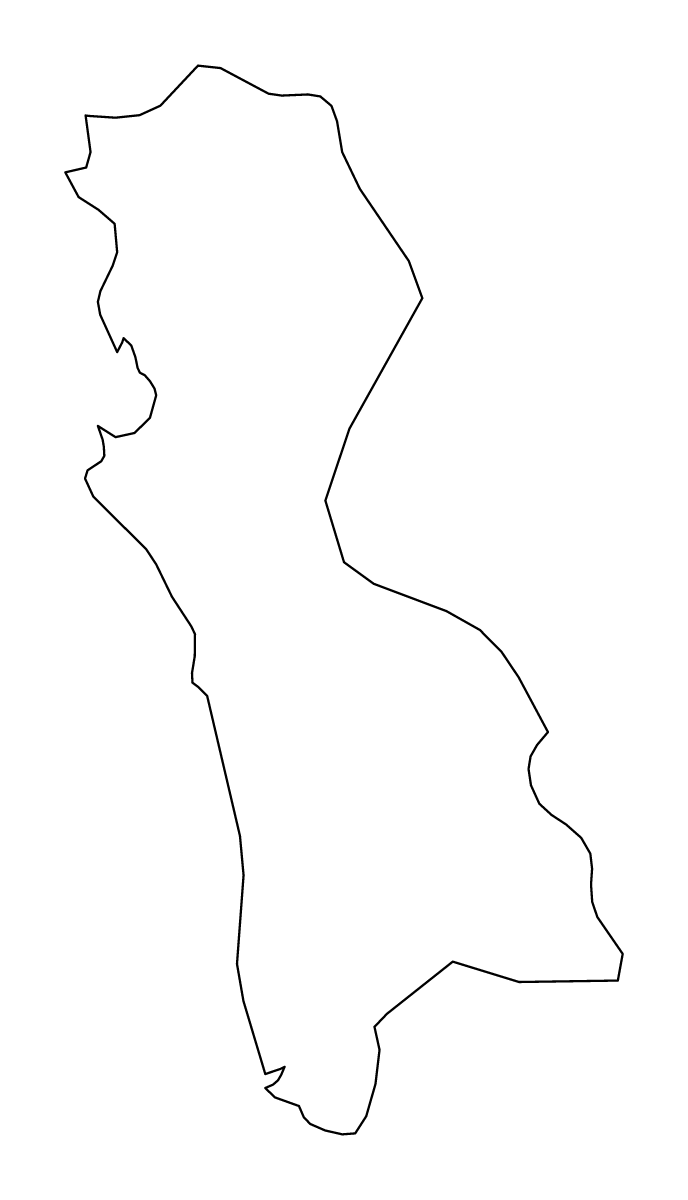 Mapa de contorno de Zambales, Philippines.