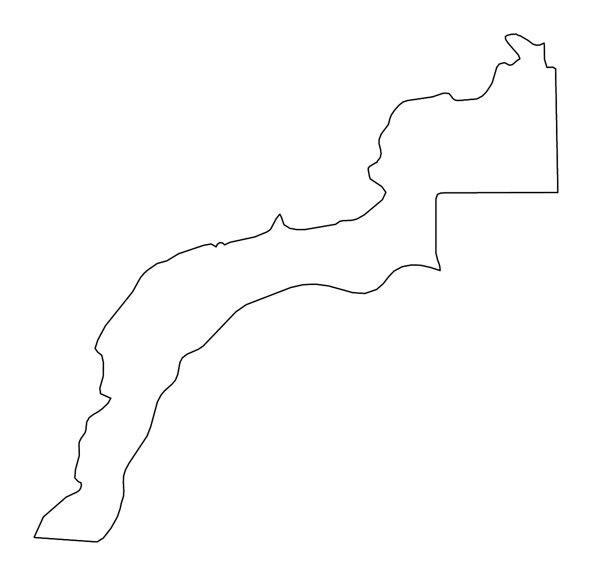 Carte de contour de Zamboanga del Norte, Philippines avec rivières.