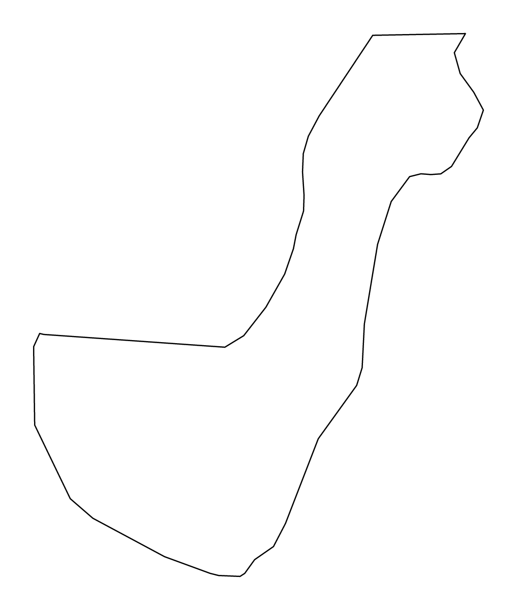 Mapa de contorno de Zamboanga Peninsula, Philippines.