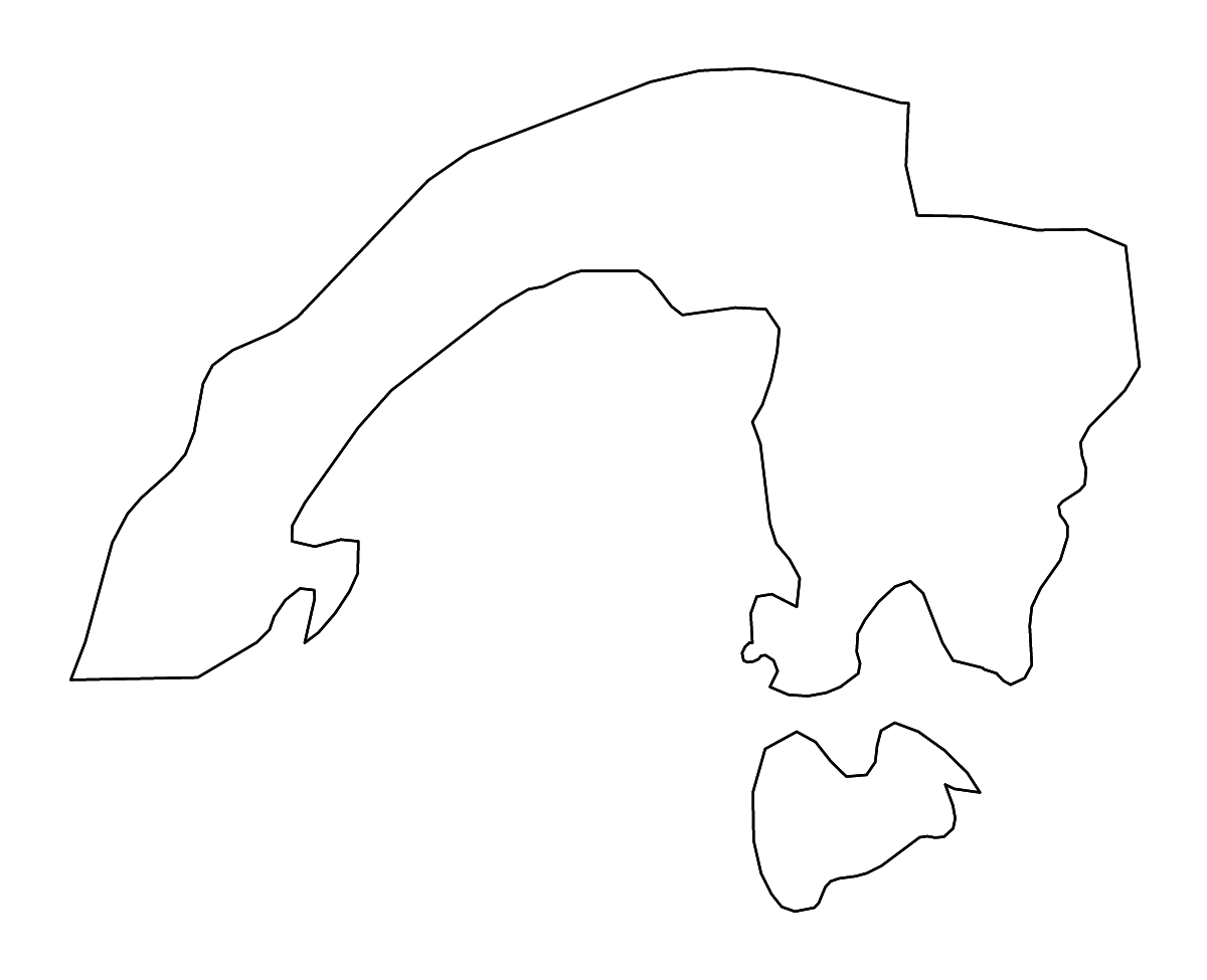 Mapa de contorno de Zamboanga Sibugay, Philippines con ríos.
