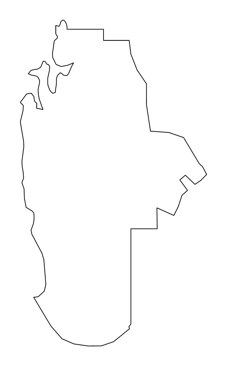 Mapa de contorno de Al Rayyan, Qatar.