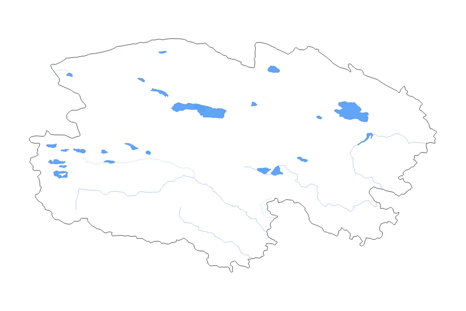 Aperçu de la carte de contour de Qinghai