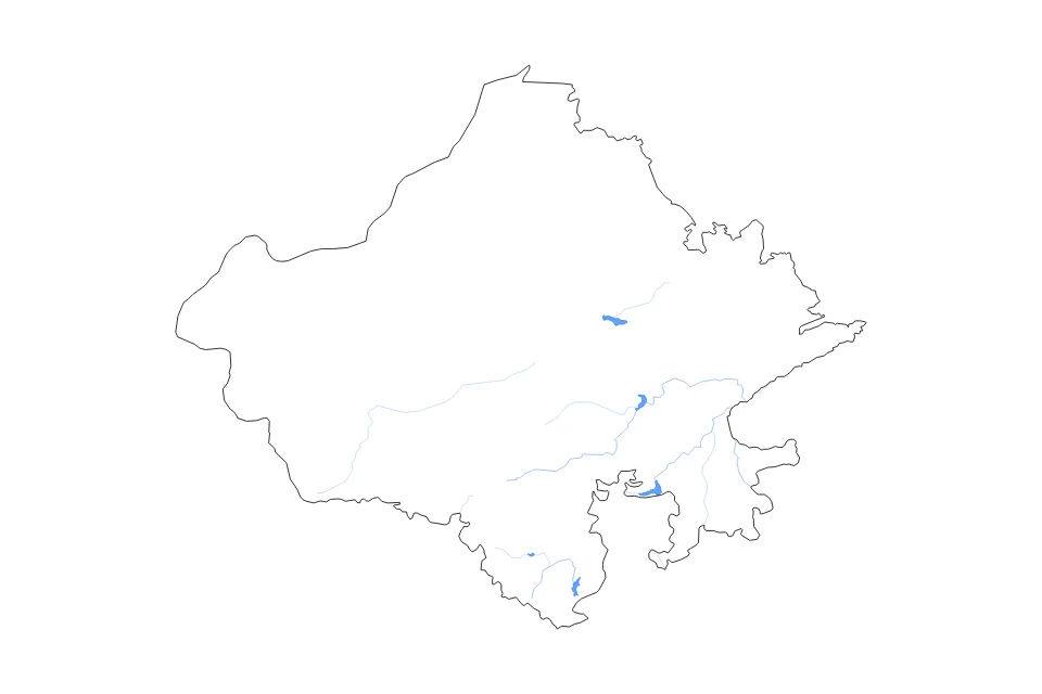 Aperçu de la carte de contour de Rajasthan