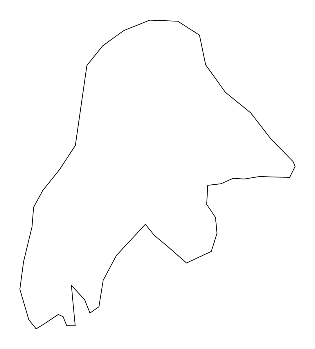 Carte de contour de Busan, Republic of Korea.