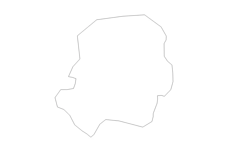 Mapa de Daegu, Republic Of Korea de tipo contorno para Asia, con contorno con límites limpios.