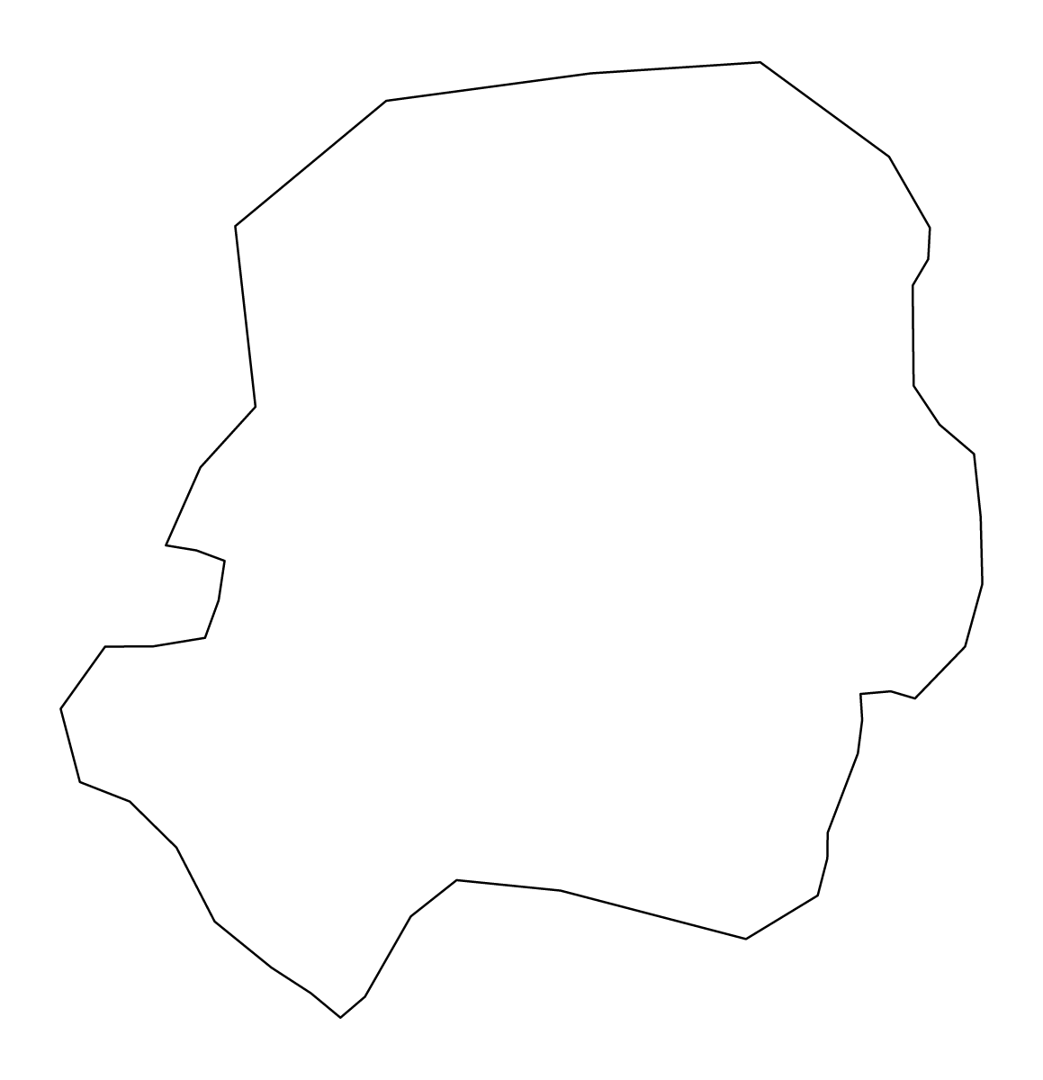 Mapa de contorno de Daegu, Republic of Korea.