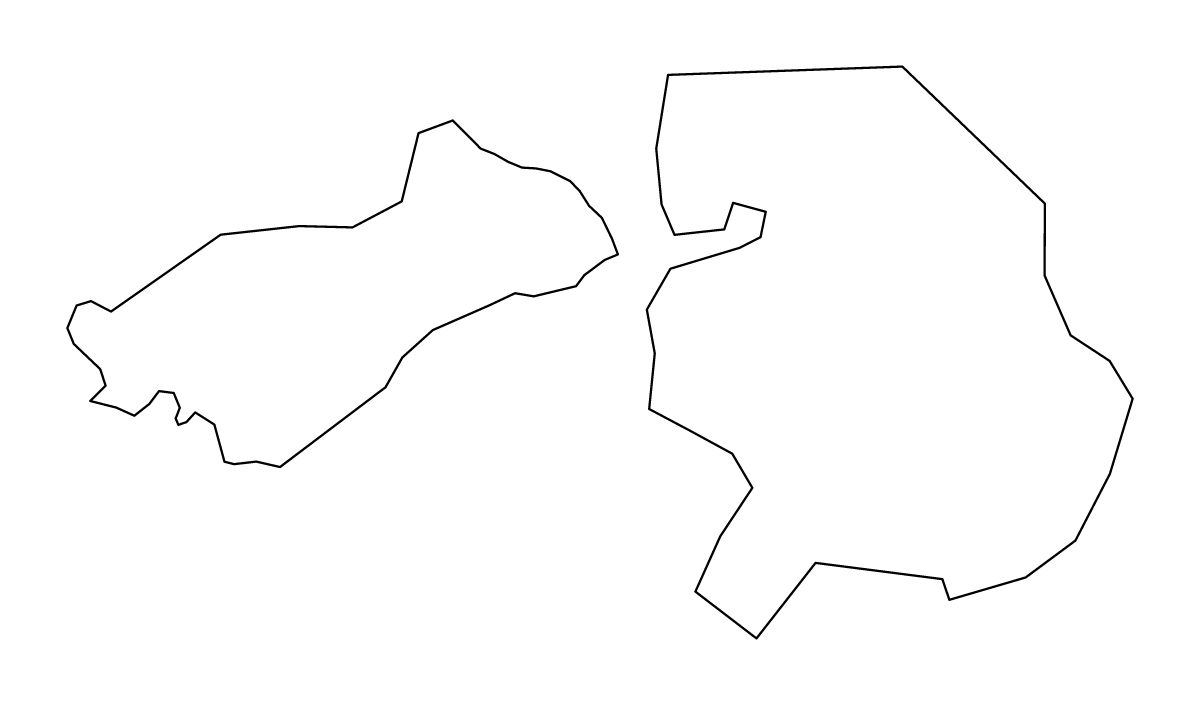 Outline map of Incheon Metropolitan City, Republic of Korea.