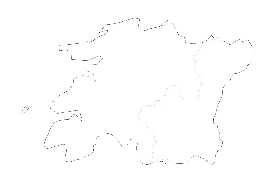 Mapa de North Jeolla, Republic Of Korea de tipo contorno y ríos para Asia, con contorno y ríos con límites limpios.