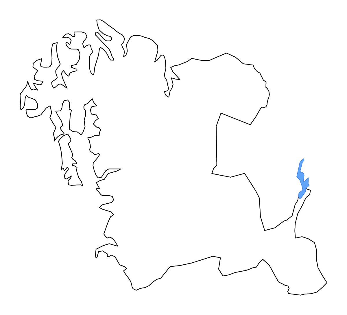 Mapa de contorno de South Chungcheong, Republic of Korea con lagos y ríos.