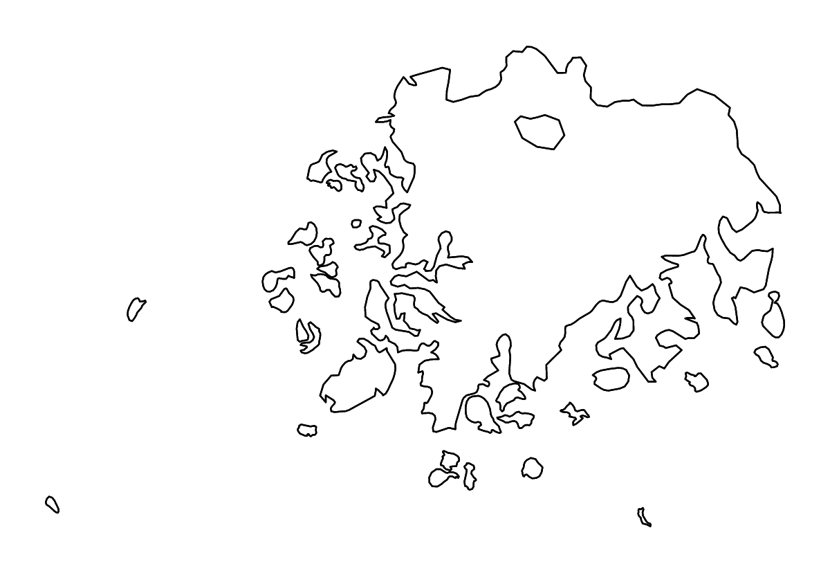 Mapa de contorno de South Jeolla, Republic of Korea con ríos.