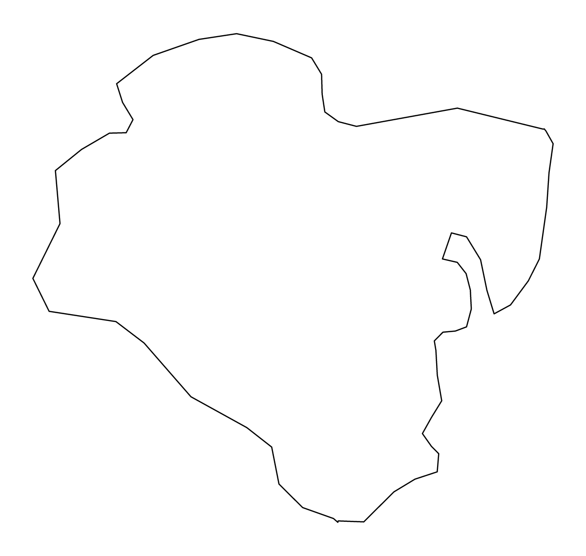 Mapa de contorno de Ulsan, Republic of Korea.
