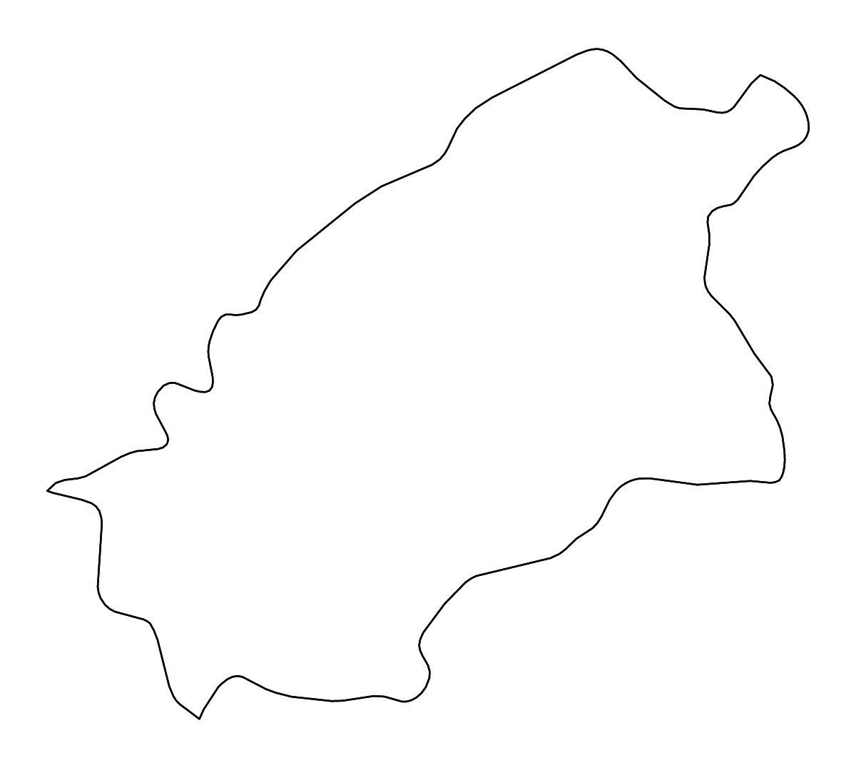 Carte de contour de Al-Qassim, Saudi Arabia avec rivières.