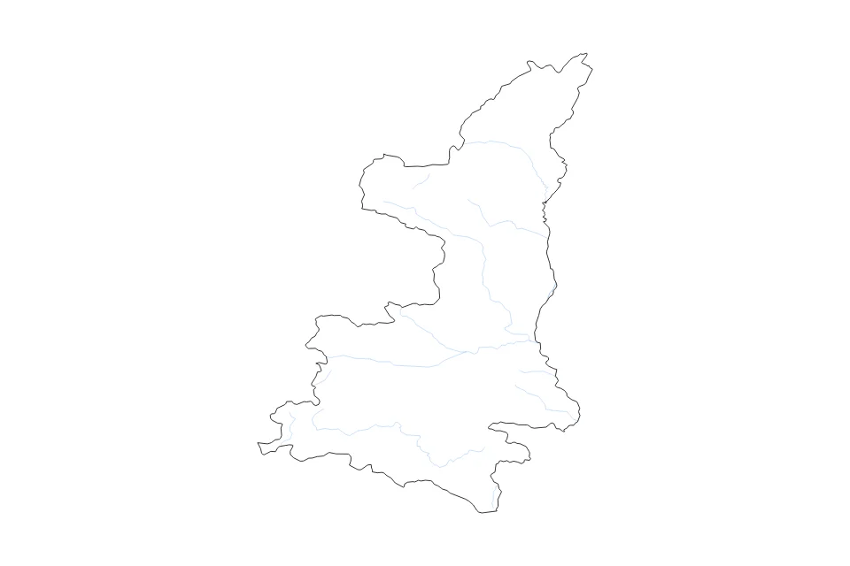 Aperçu de la carte de contour de Shaanxi