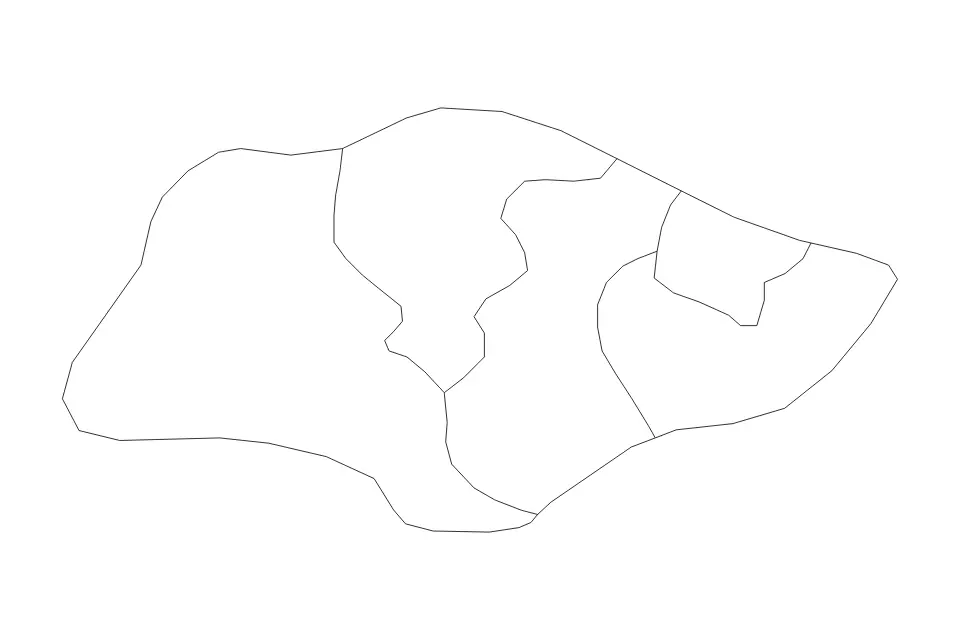 Vista previa del mapa de contorno de Singapore