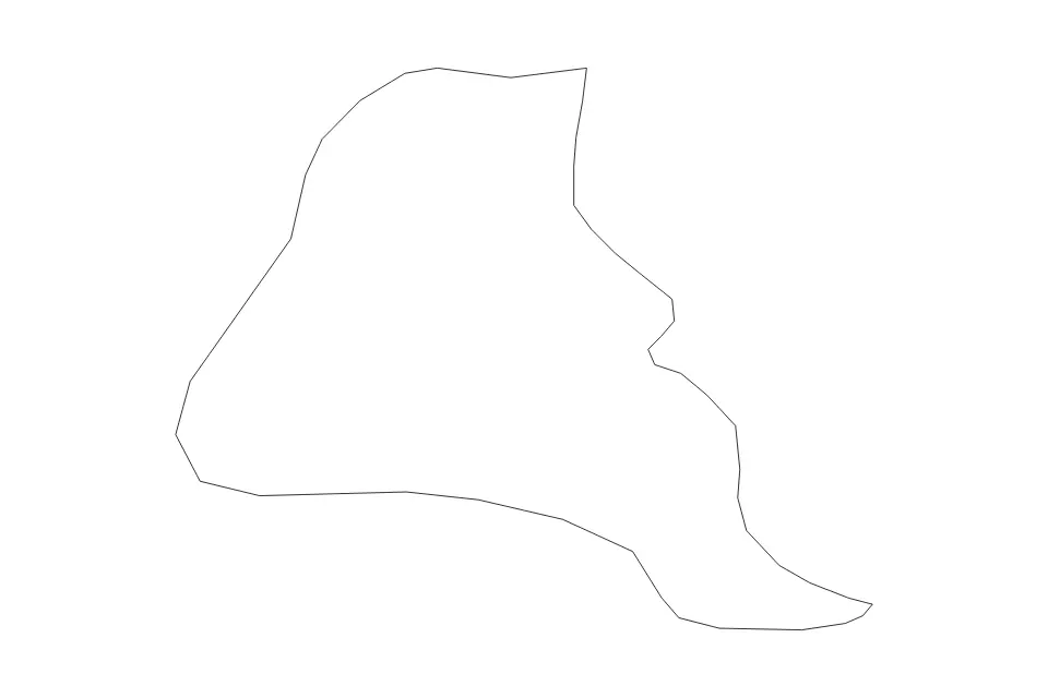 Mapa de South West Community Development Council, Singapore de tipo contorno para Asia, con contorno con límites limpios.