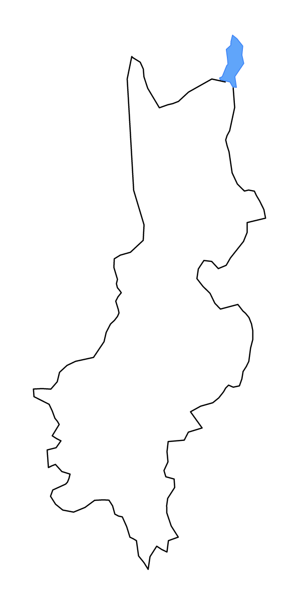 Mapa de contorno de Badulla, Sri Lanka con lagos y ríos.