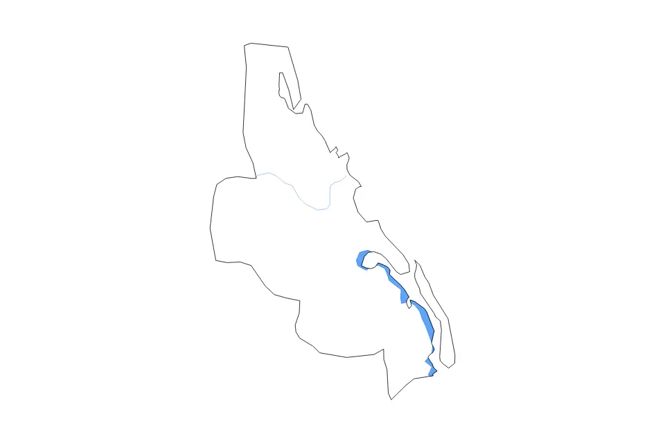 Batticaloa outline map preview