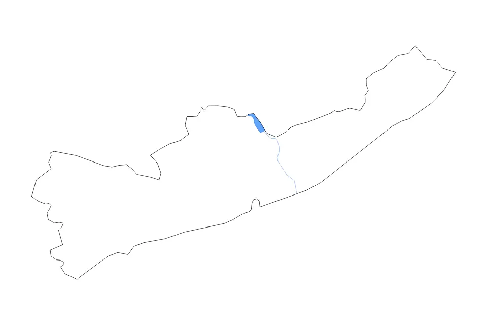 Mapa de Hambantota, Sri Lanka de tipo contorno, lagos y ríos para Asia, con contorno, lagos y ríos con elementos de agua como Lunugamwehera Resevoir.