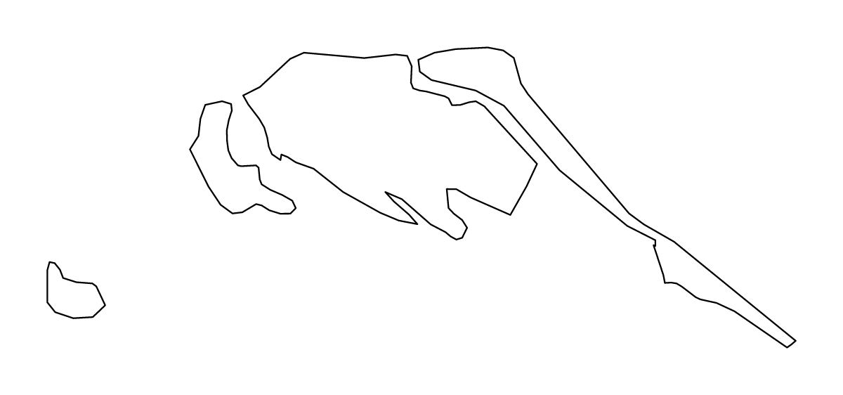 Mapa de contorno de Jaffna, Sri Lanka.