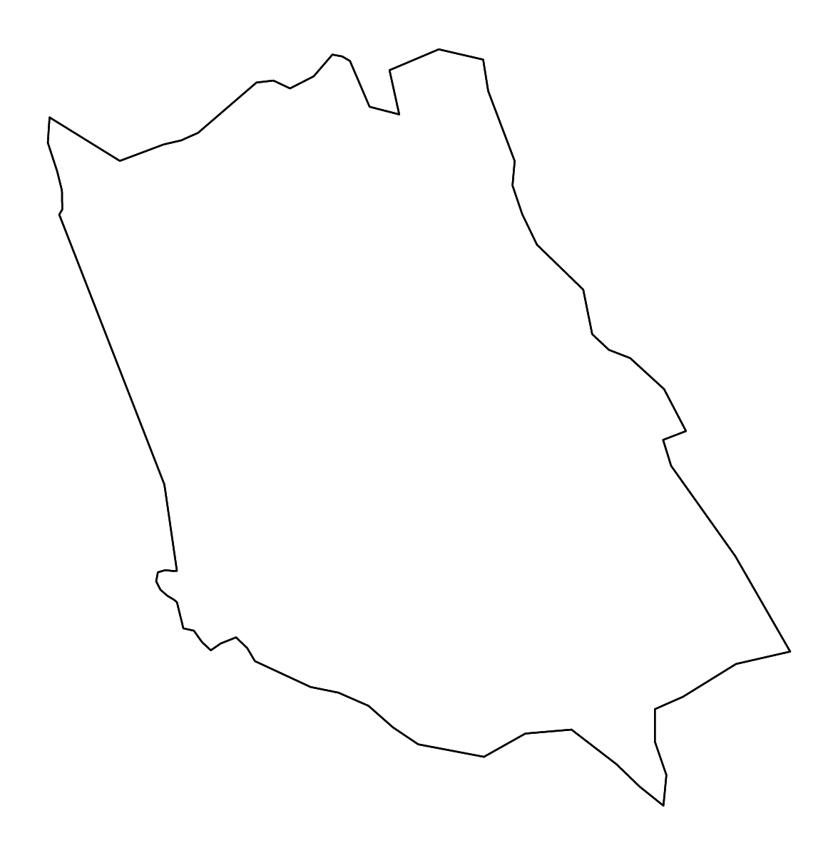 Carte de contour de Kalutara, Sri Lanka avec rivières.