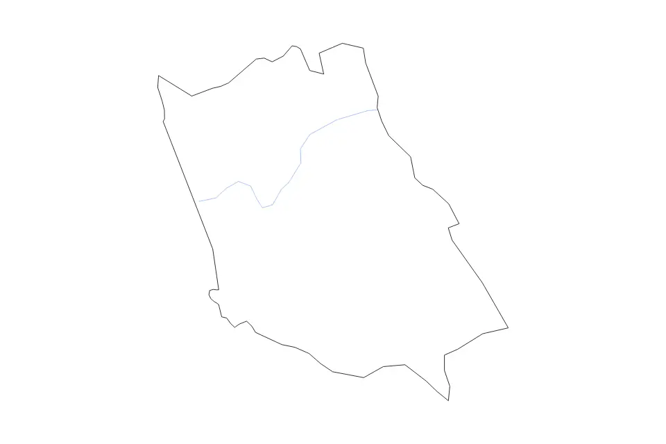 Mapa de Kalutara, Sri Lanka de tipo contorno y ríos para Asia, con contorno y ríos con límites limpios.