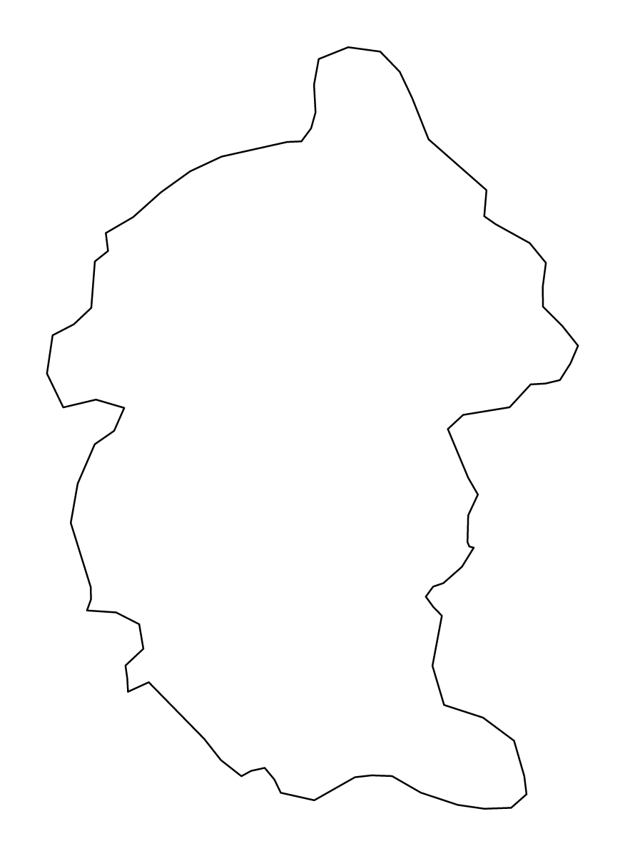 Carte de contour de Kegalle, Sri Lanka.