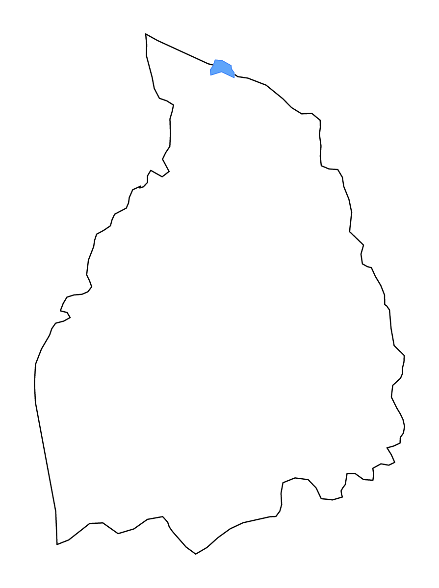 Mapa de contorno de Kurunegala, Sri Lanka con lagos y ríos.