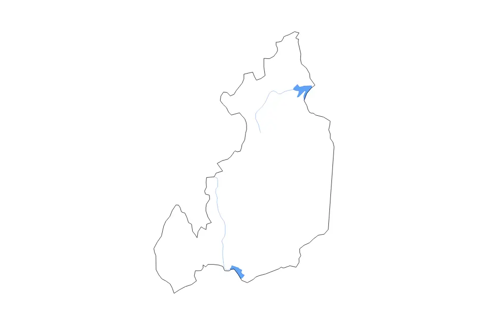 Carte de Monaragala, Sri Lanka de type contour, lacs et rivières pour Asie, montrant contour, lacs et rivières avec des éléments hydrographiques comme Senanayaka Samudra et Lunugamwehera Resevoir.