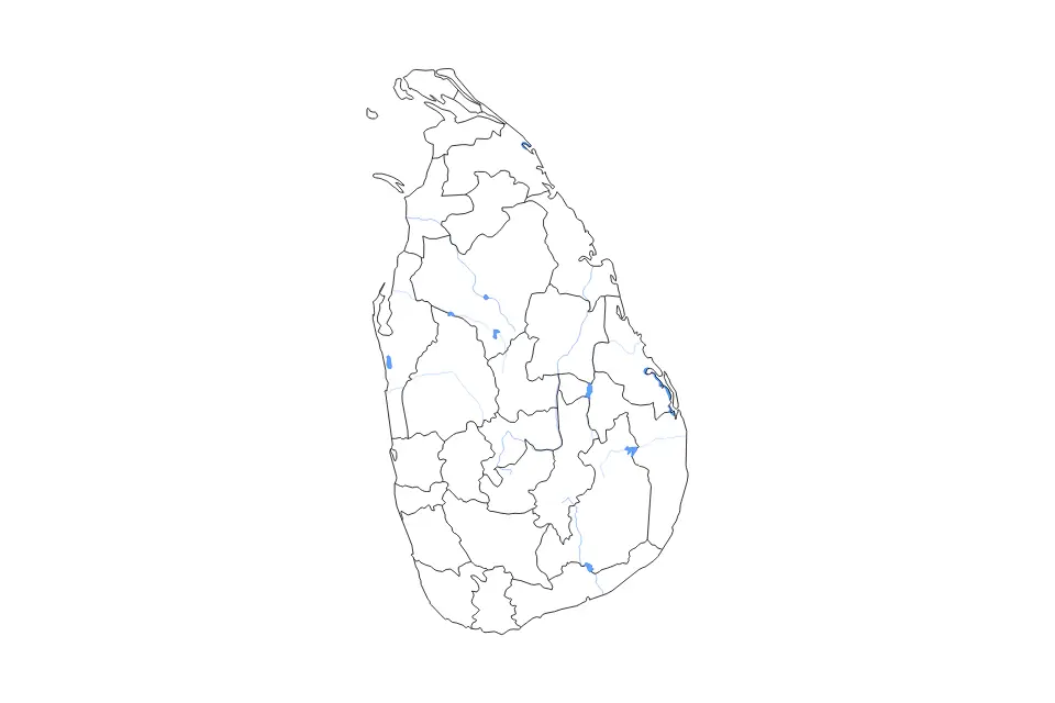 Vista previa del mapa de contorno de Sri Lanka