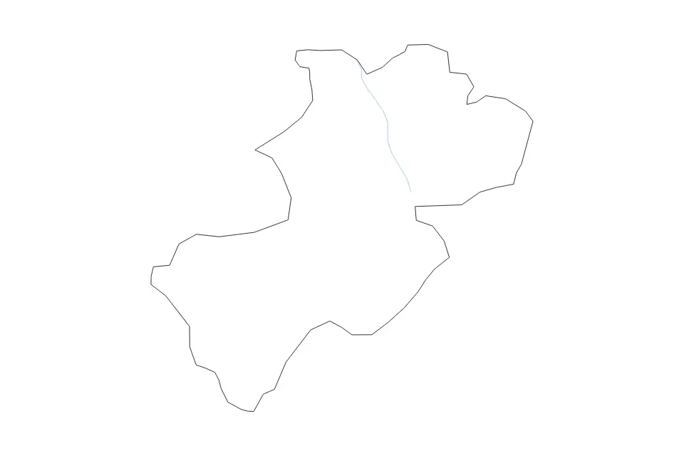 Carte de Vavuniya, Sri Lanka de type contour et rivières pour Asie, montrant contour et rivières avec des limites nettes.