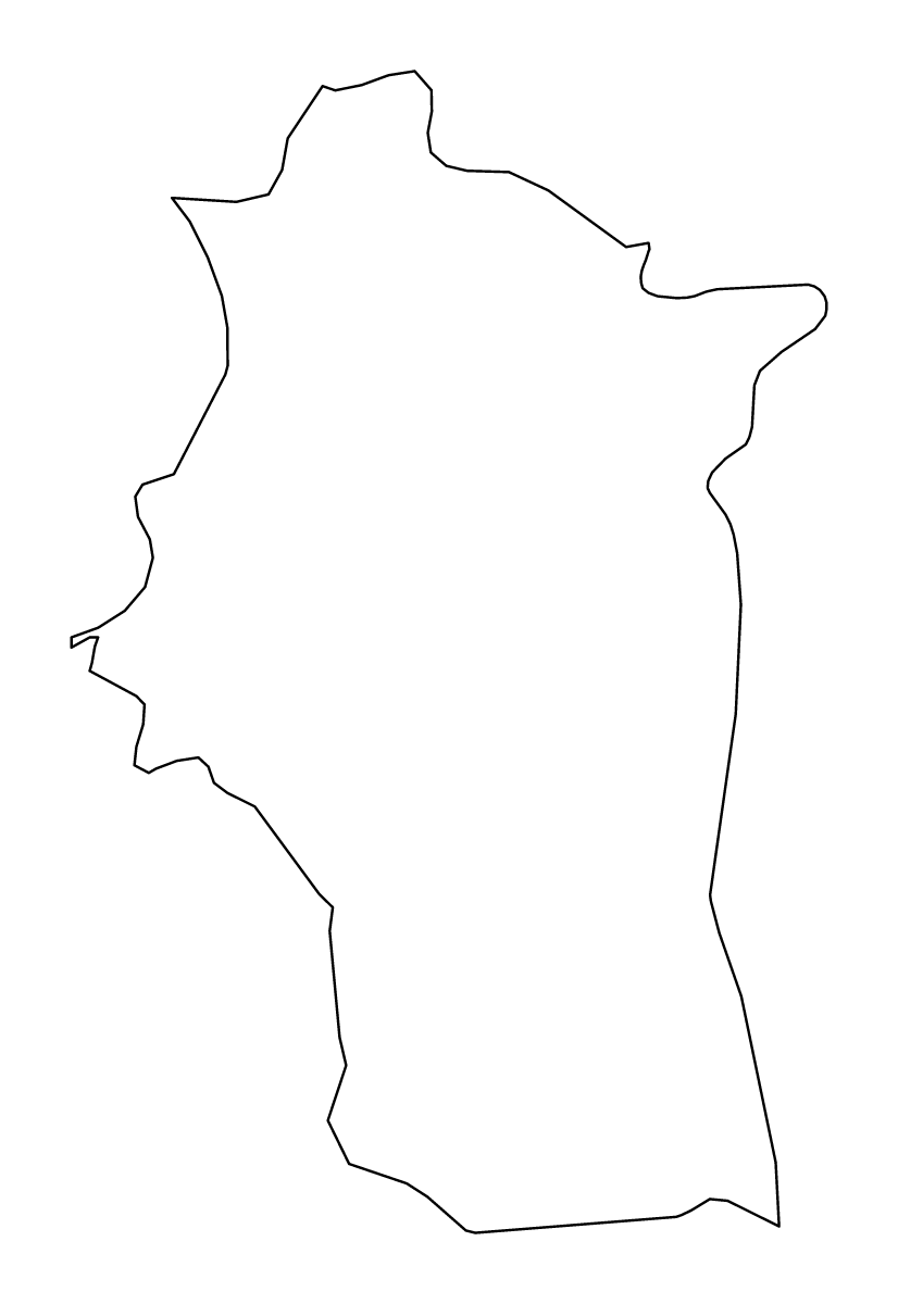 Mapa de contorno de Latakia, Syria.
