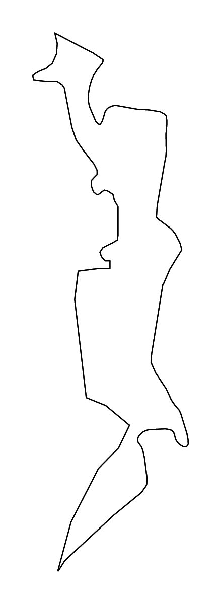Mapa de contorno de Quneitra, Syria con ríos.