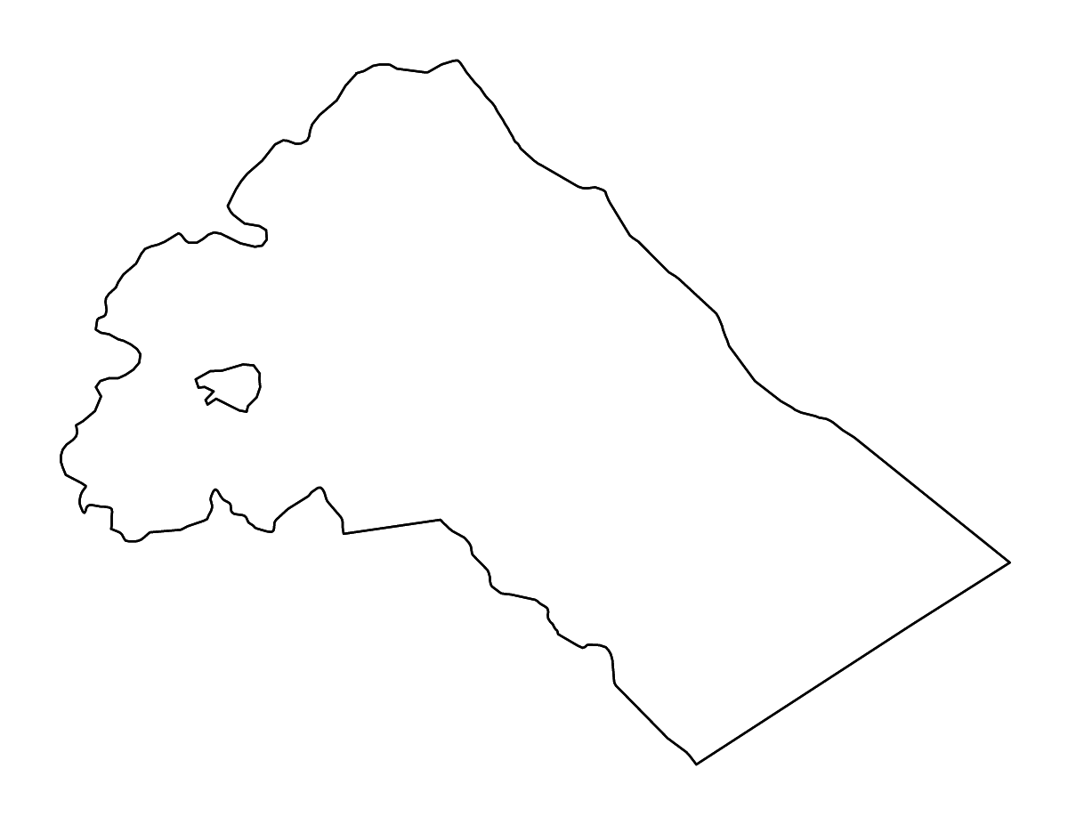 Mapa de contorno de Rif Dimashq, Syria con ríos.