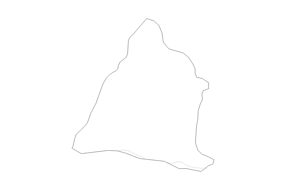 Mapa de Changhua, Taiwan de tipo contorno y ríos para Asia, con contorno y ríos con límites limpios.