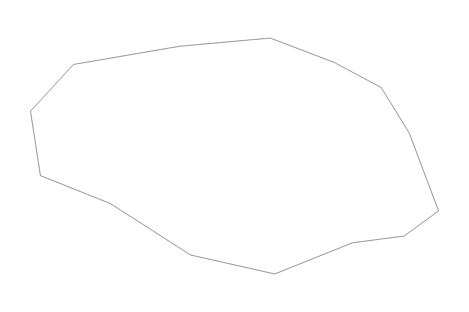 Outline map of Chiayi Provincial City, Taiwan with subdivision borders.