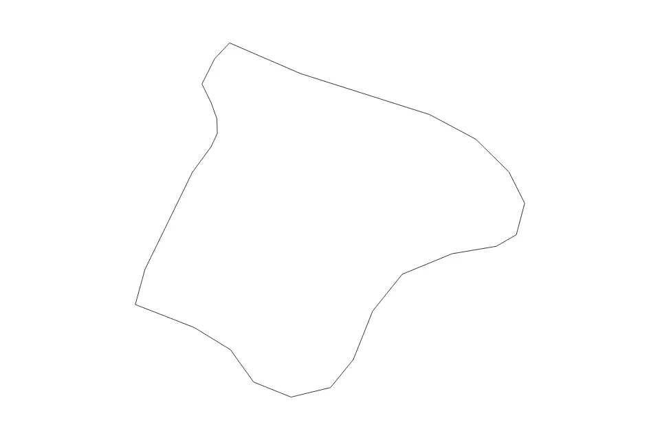 Outline map of Hsinchu Provincial City, Taiwan with subdivision borders.
