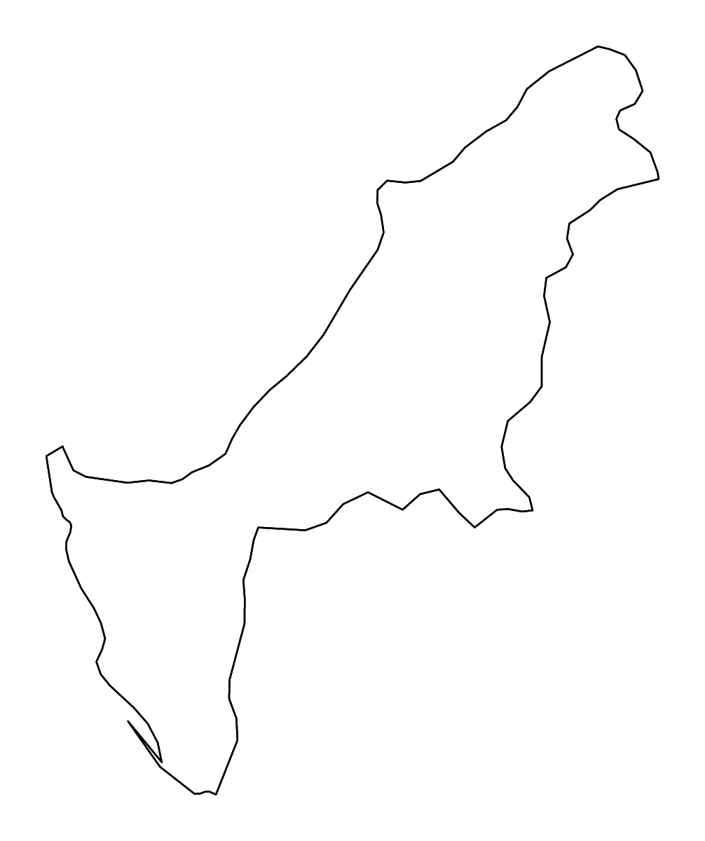 Carte de contour de Kaohsiung, Taiwan avec rivières.