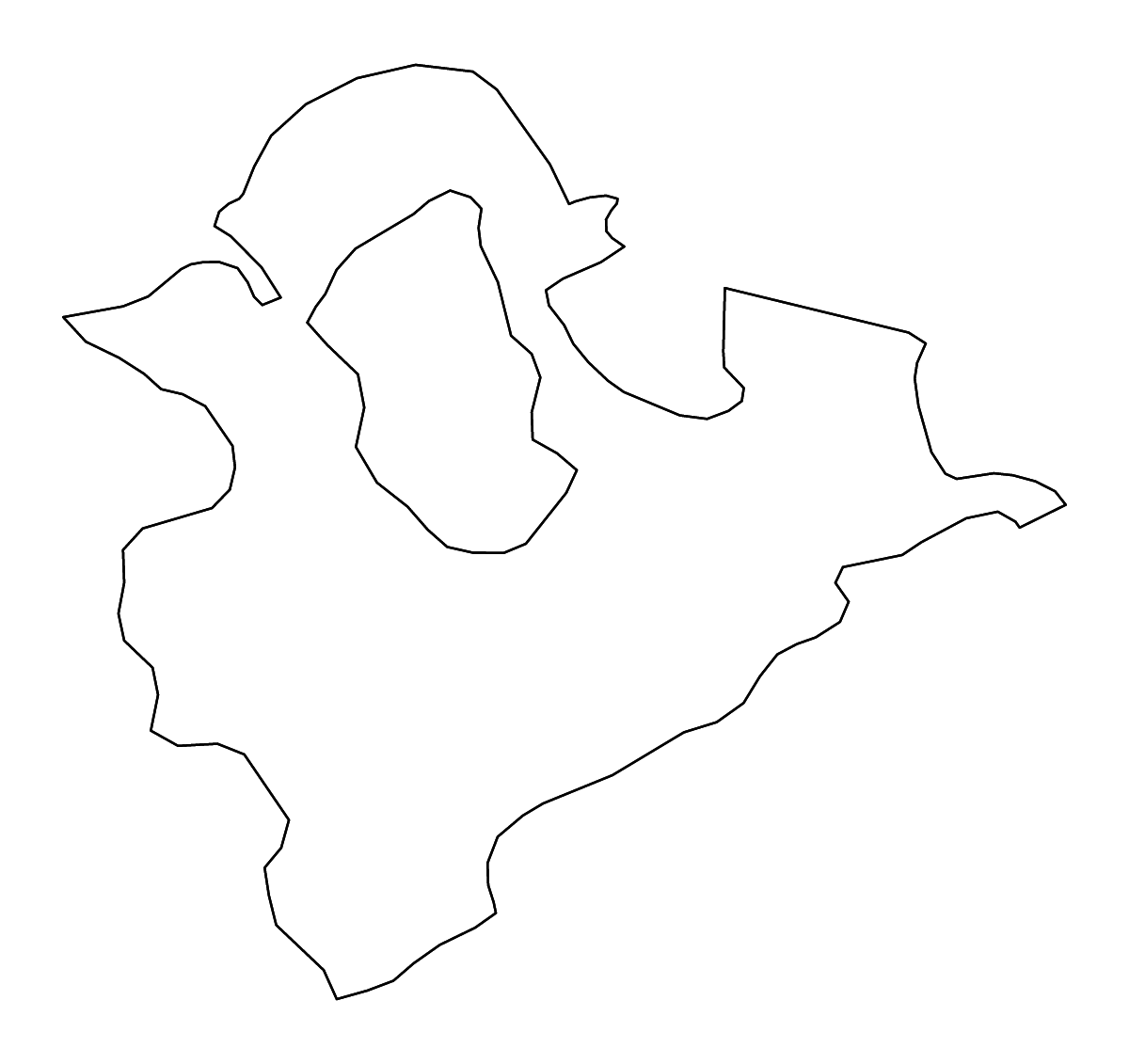 Carte de contour de New Taipei, Taiwan avec rivières.