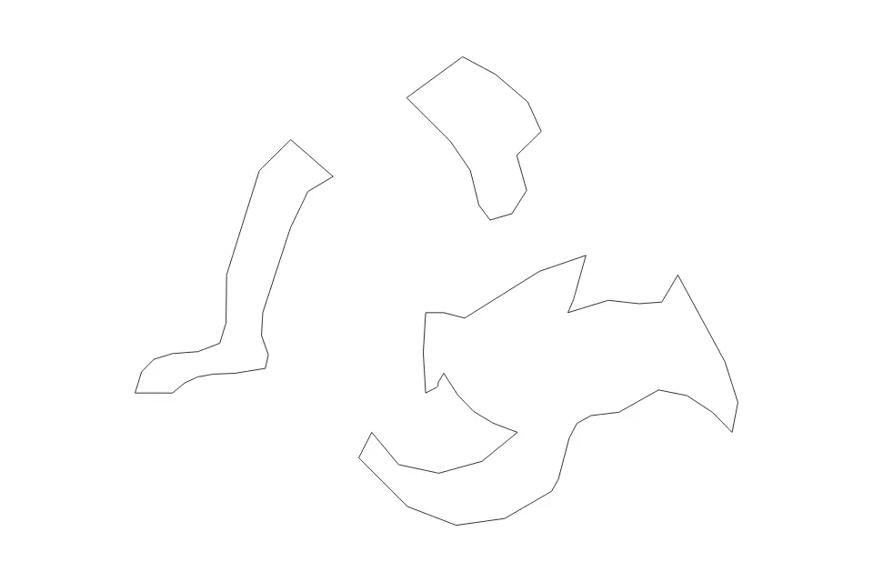 Outline map of Penghu County, Taiwan with subdivision borders.