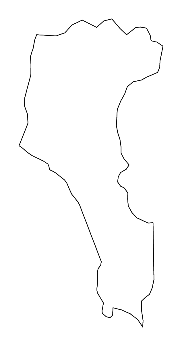 Carte de contour de Pingtung, Taiwan avec rivières.